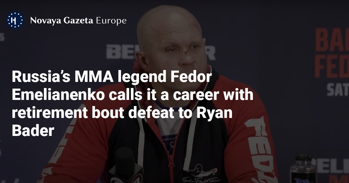 Russias Mma Legend Fedor Emelianenko Calls It A Career With Retirement Bout Defeat To Ryan 0625