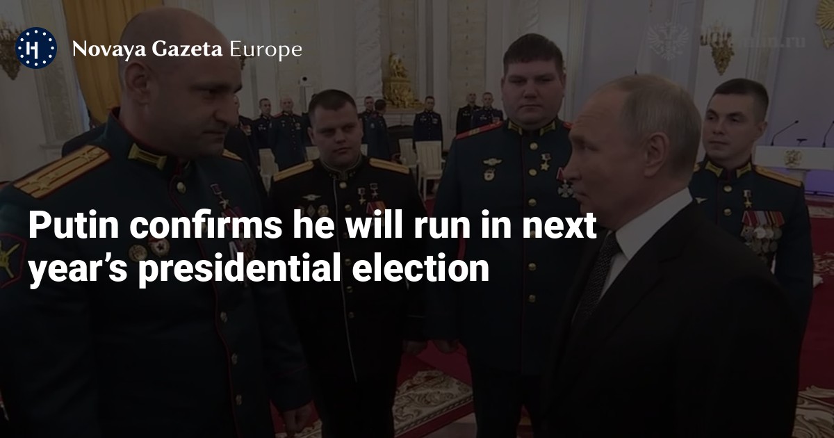 Putin Confirms He Will Run In Next Year’s Presidential Election ...