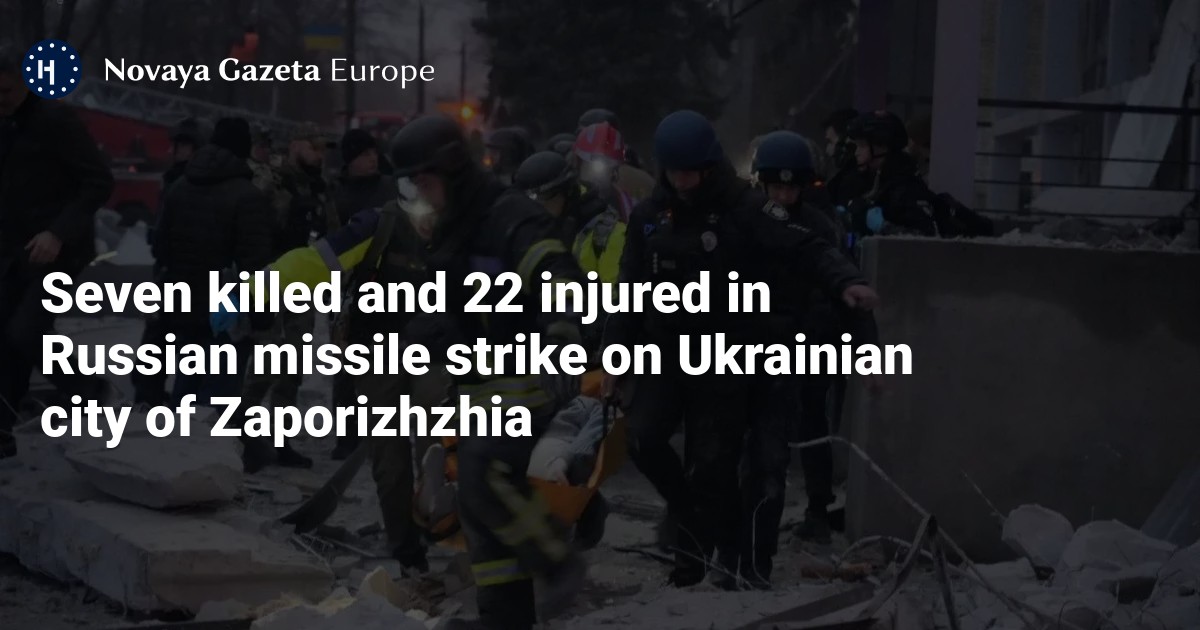 Seven killed and 22 injured in Russian missile strike on Ukrainian city of ...