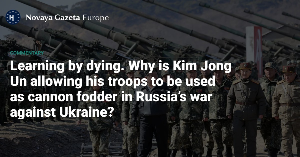 NextImg:Learning by dying. Why is Kim Jong Un allowing his troops to be used as cannon fodder in Russia’s war against Ukraine? — Novaya Gazeta Europe