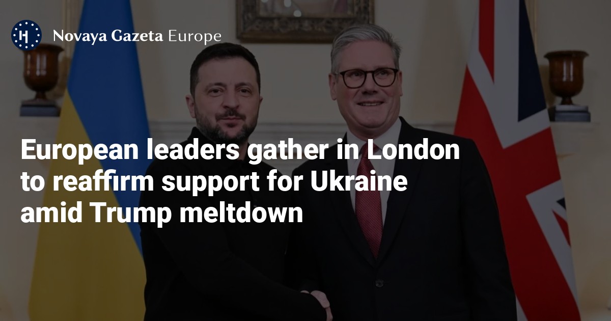 NextImg:European leaders gather in London to reaffirm support for Ukraine amid Trump meltdown — Novaya Gazeta Europe