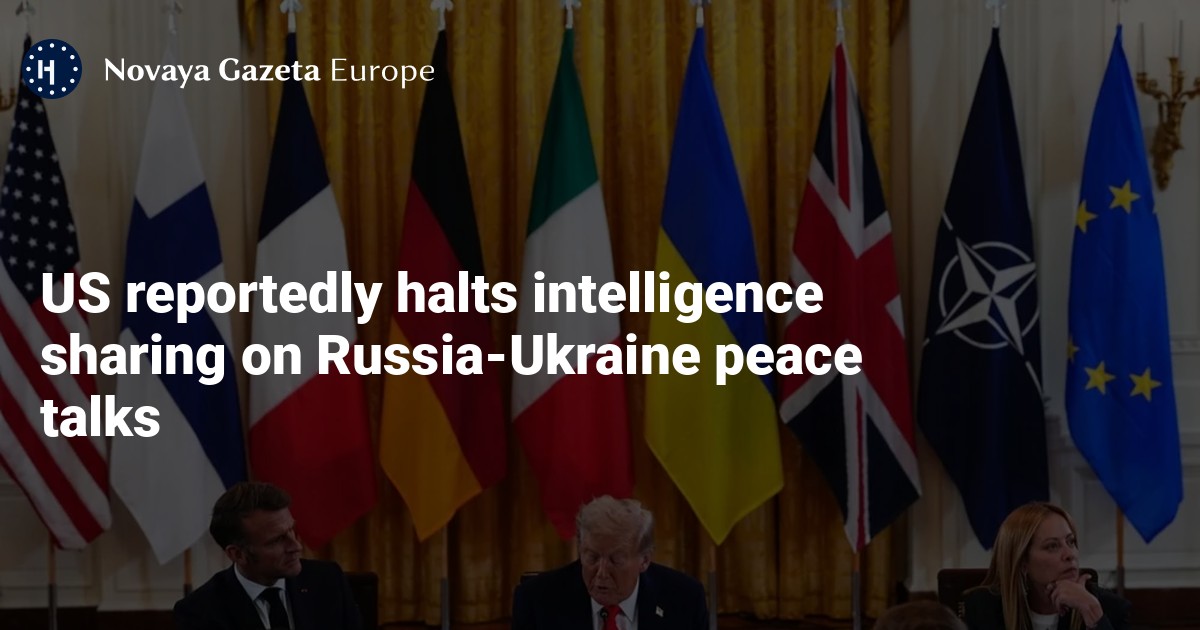 NextImg:US reportedly halts intelligence sharing on Russia-Ukraine peace talks — Novaya Gazeta Europe