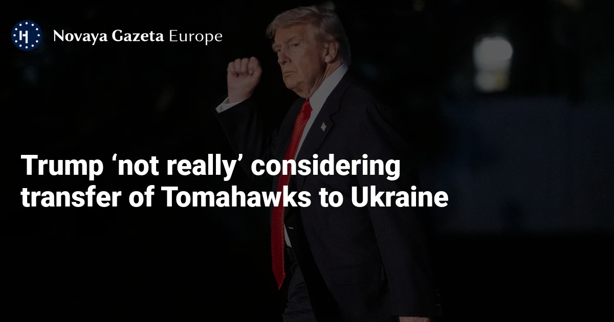Trump erwägt „nicht wirklich” die Lieferung von Tomahawks an die Ukraine.