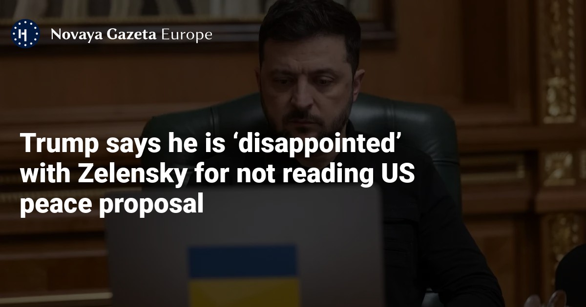 Trump sagt, er sei „enttäuscht“ von Selenskyj, weil dieser den ...