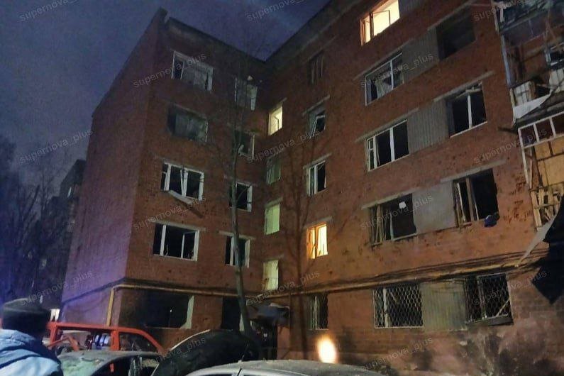 The damaged residential building in Cheboksary following the Ukrainian drone strike, 9 December 2025. Photo: supernova_plus