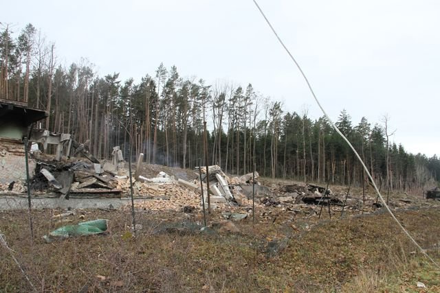 Место взрывов в деревне Врбетица. Фото: Policie ČR