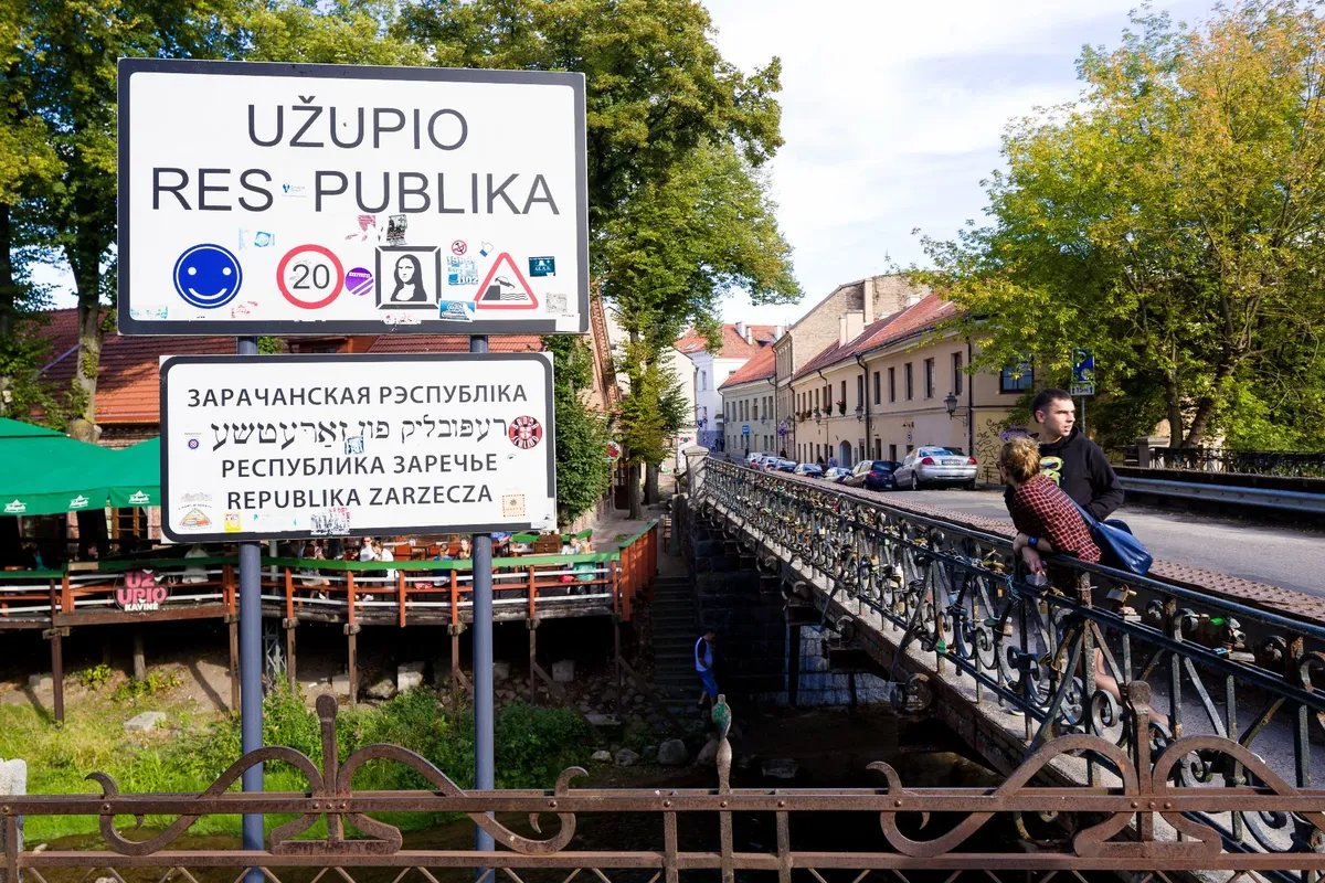 An entry sign to the Republic of Užupis. Photo: Thierry Tronnel / Corbis / Getty Images