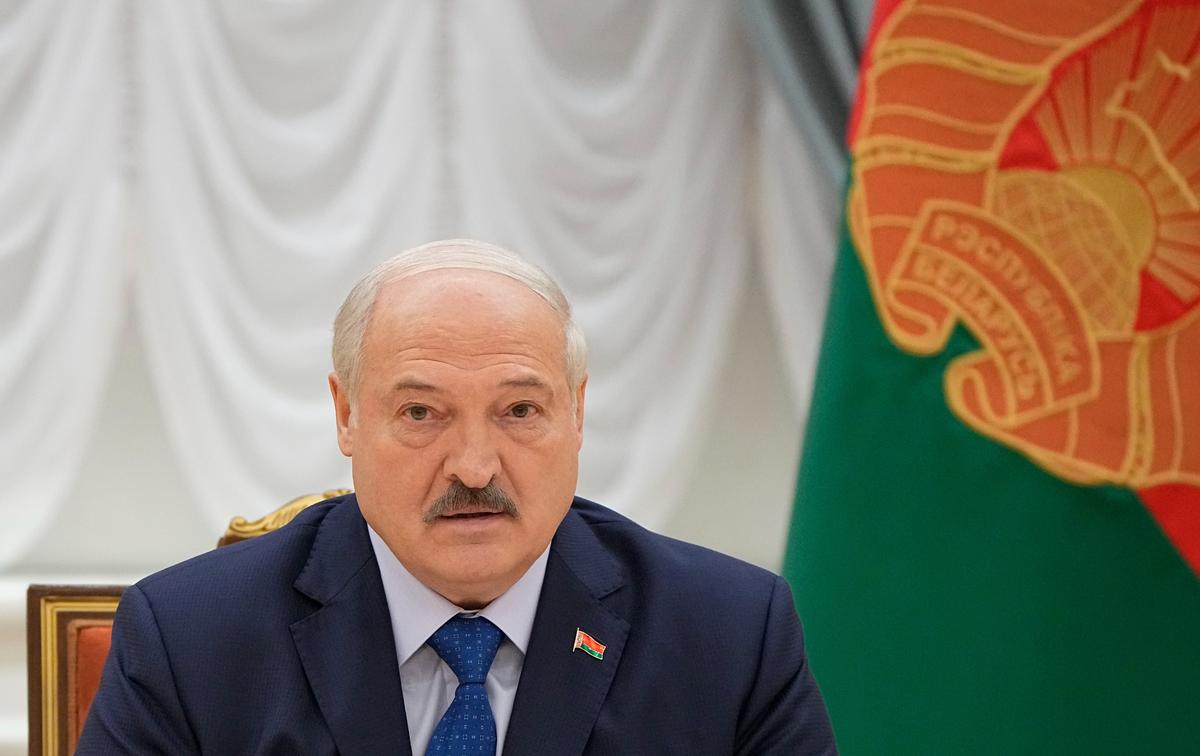 Belarusian President Alexander Lukashenko at a press conference with foreign journalists in Minsk, Belarus, 6 July 2023. Photo: EPA/EFE