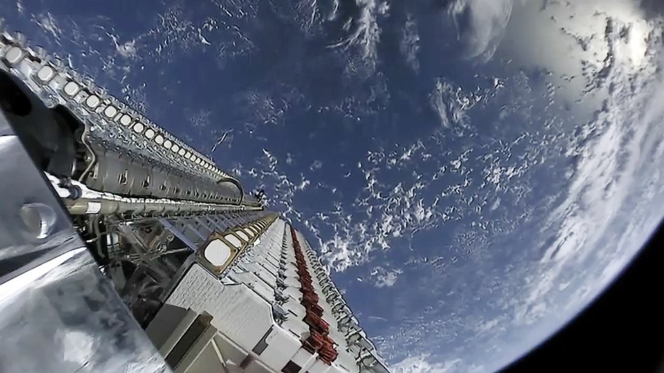 Спутники Starlink. Фото: SpaceX