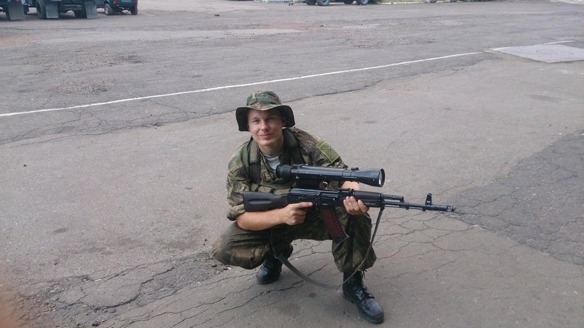Андрей Куршин во время войны на Донбассе, 2015 год. Фото: личная страница «Вконтакте»
