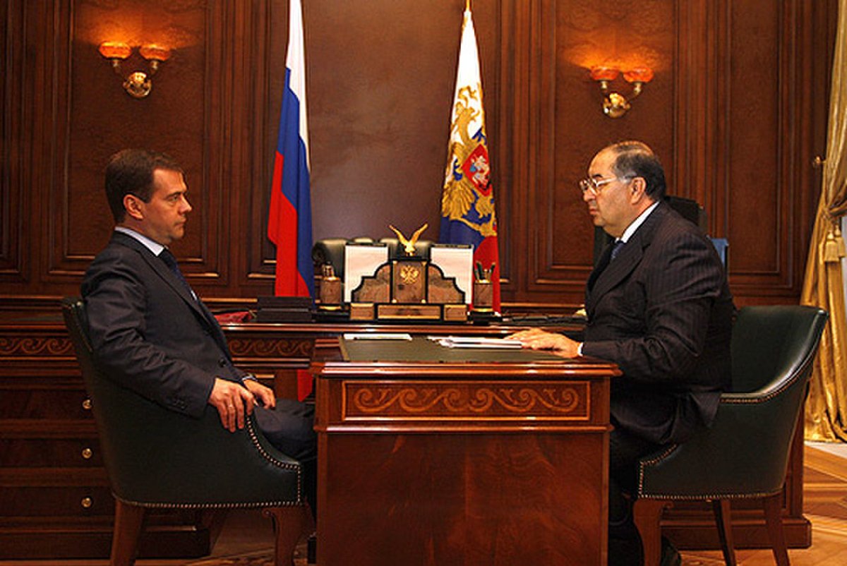 Встреча Дмитрия Медведева с Алишером Усмановым в подмосковных Горках, 9 сентября 2008 года. Фото: Kremlin