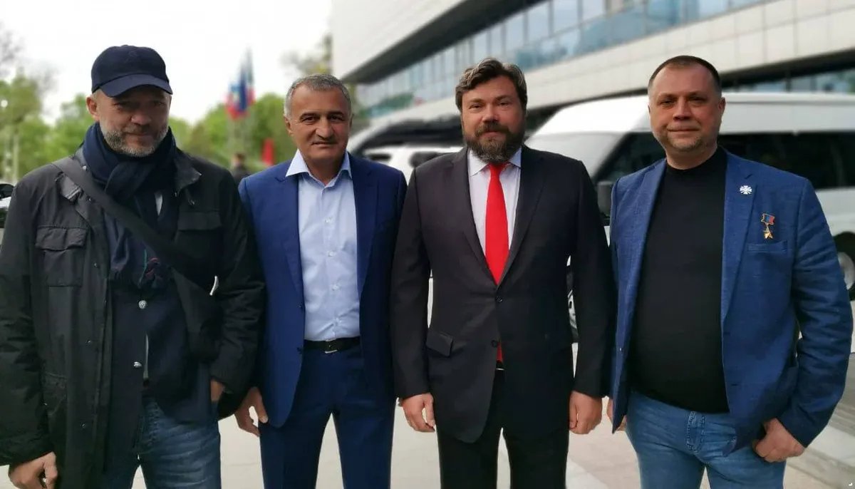 From left to right: Dmitry Sablin, Anatoly Babilov, Konstantin Malofeev, Alexander Borodai. Photo:  Twitter