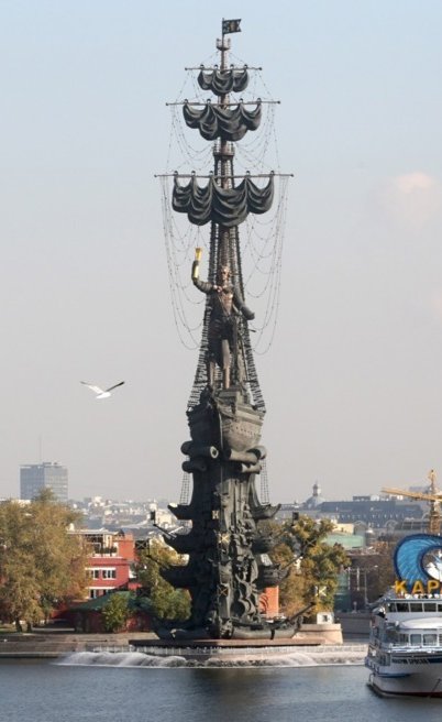 Moscow’s Monument to Peter the Great. Photo: EPA