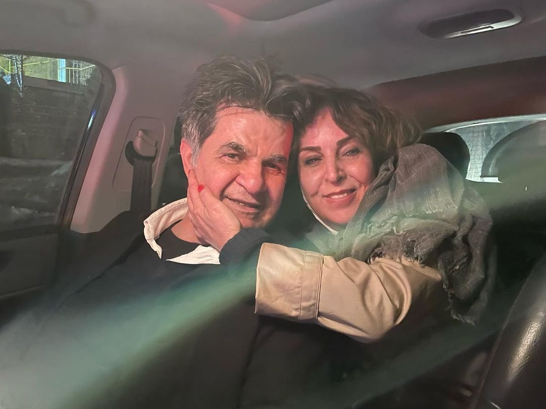 Джафар Панахи с женой после освобождения из тюрьмы. Фото: Instagram