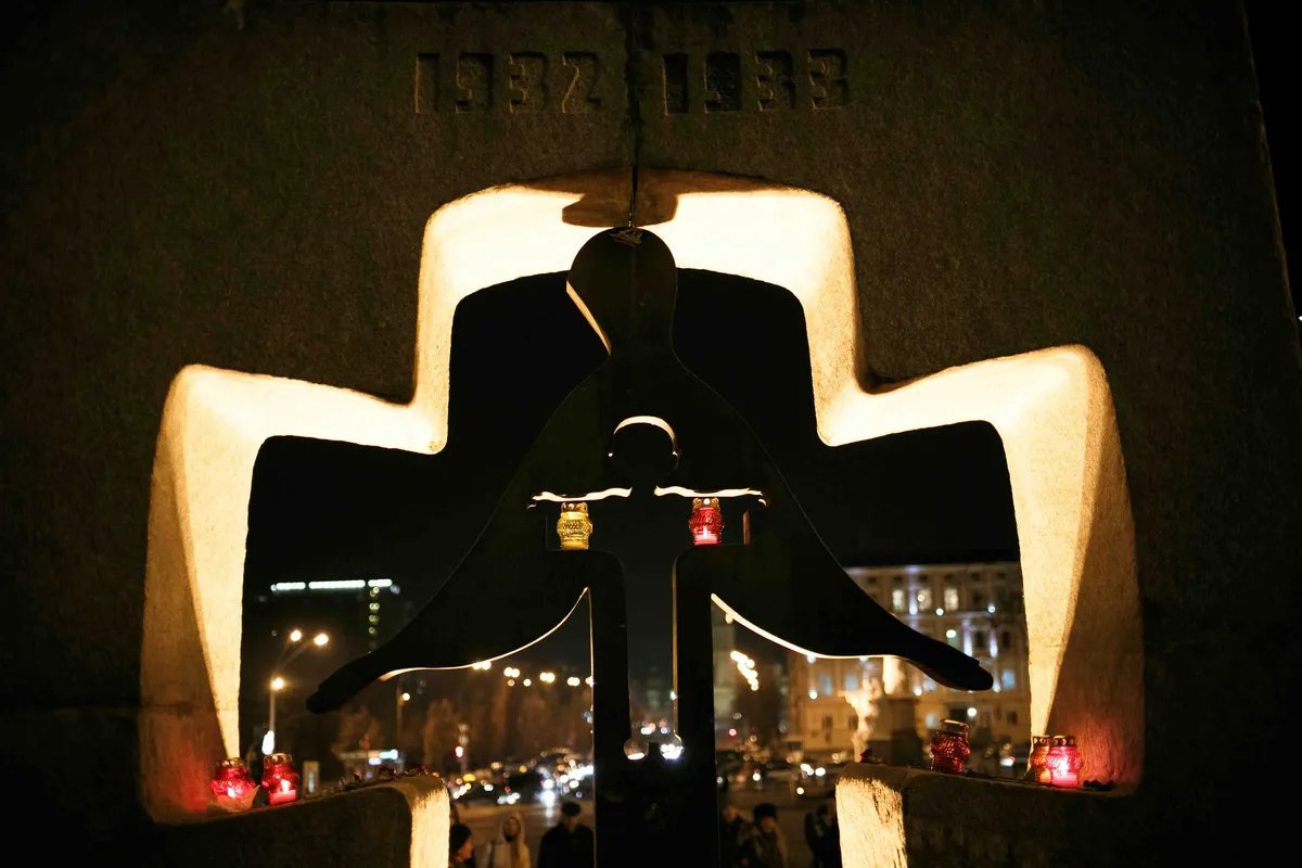 A memorial to the victims of the Holodomor, Kyiv, Ukraine. Photo: Oleg Pereverzev / NurPhoto / Getty Images