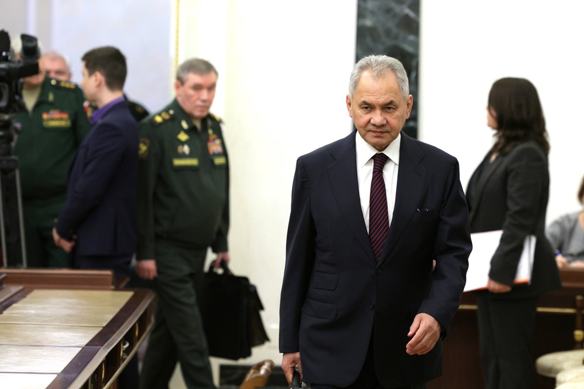 Сергей Шойгу на встрече с командующими войсками военных округов в Кремле, 15 мая 2024 года. Фото: Kremlin