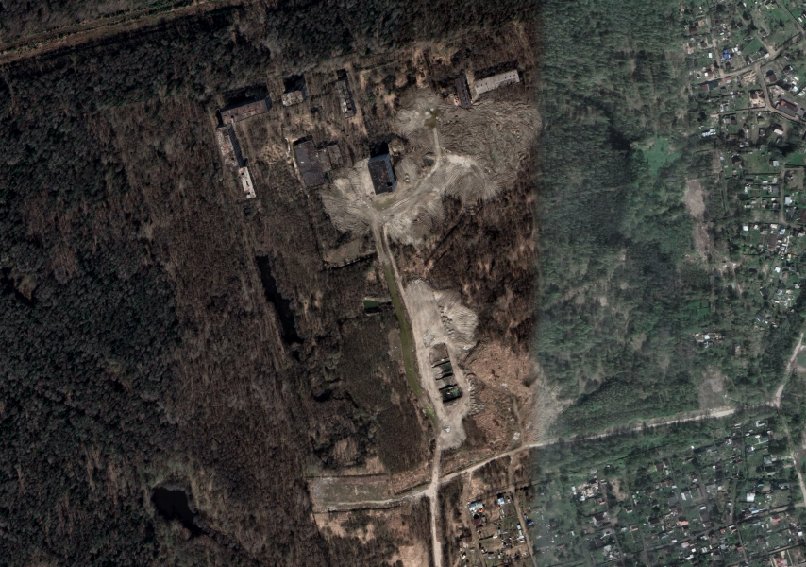 Полигон Ольгино, 60°01'37.1"N 30°05'36.3"E. Источник: Google Earth Image © 2022 Maxar Technologies