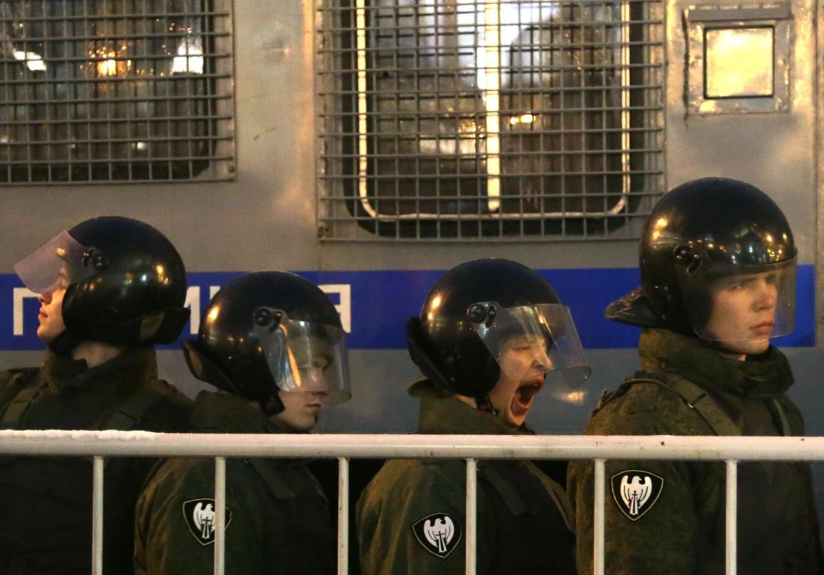 Russian riot police. Photo: EPA/MAXIM SHIPENKOV