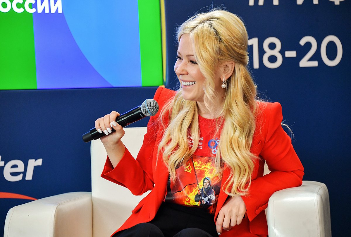 Yekaterina Mizulina at a Russian digital sovereignty conference in May 2022. Photo: Irina Buzhor / Kommersant / Sipa USA / Vida Press