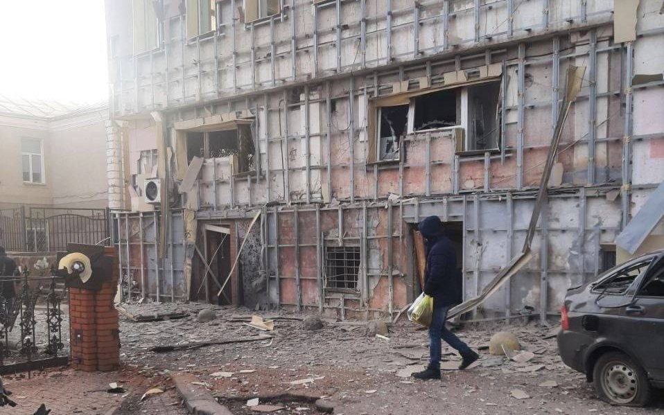 Последствия обстрела Белгорода. Фото:  Baza