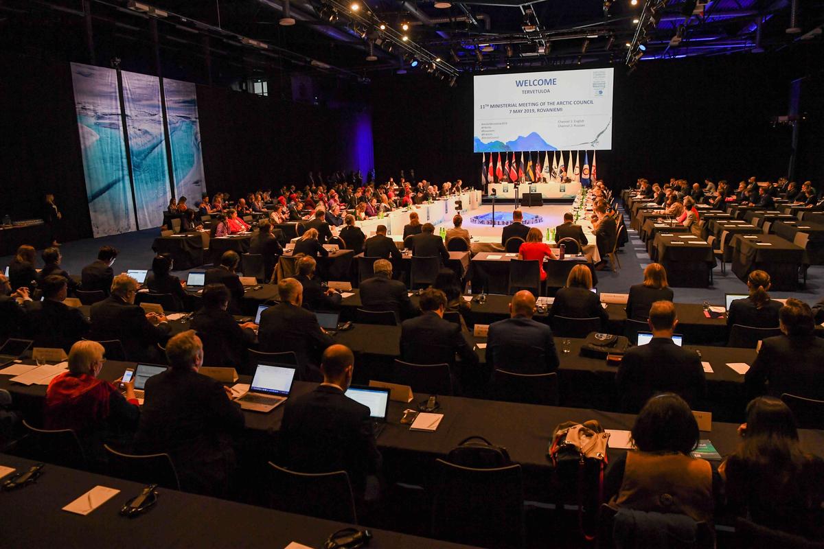 Заседание министров Арктического совета в Рованиеми, Финляндия, 2019 год. Фото: EPA-EFE / KIMMO BRANDT