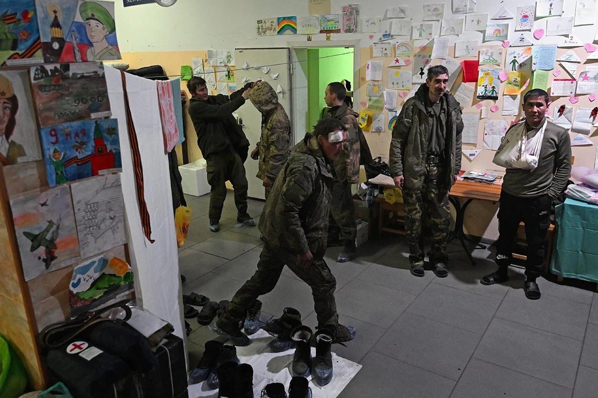 Wounded soldiers at a Russian field hospital in Donetsk, Ukraine 6 March 2023. Source: Anatoly Zhdanov / Kommersant / Sipa USA / Vida Press
