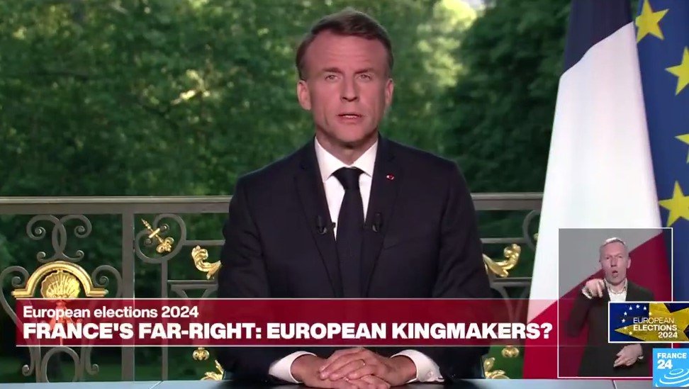 Эммануэль Макрон. Скриншот France 24.
