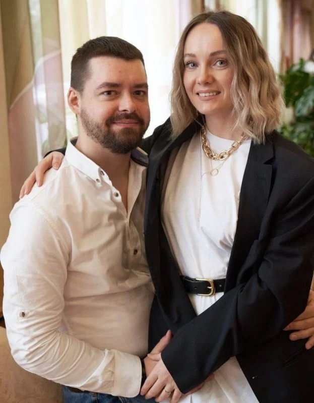 Palina Palavinka and Dzmitry Luksha. Photo:  Viasna