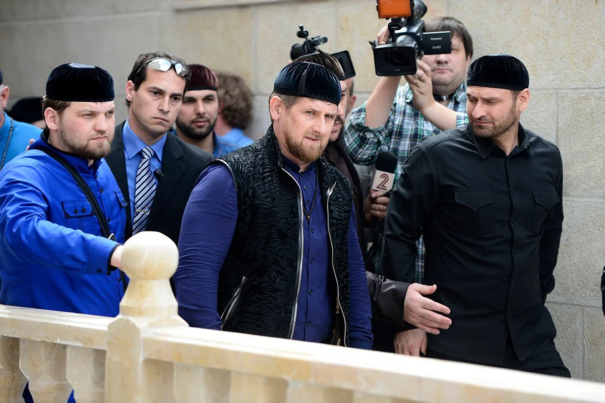 Ramzan Kadyrov participates in the opening ceremony for a mosque in Israel’s Abu Ghosh, where many Chechens reside. Photo: Salih Zeki Fazlioglu / Anadolu Agency / Getty Images