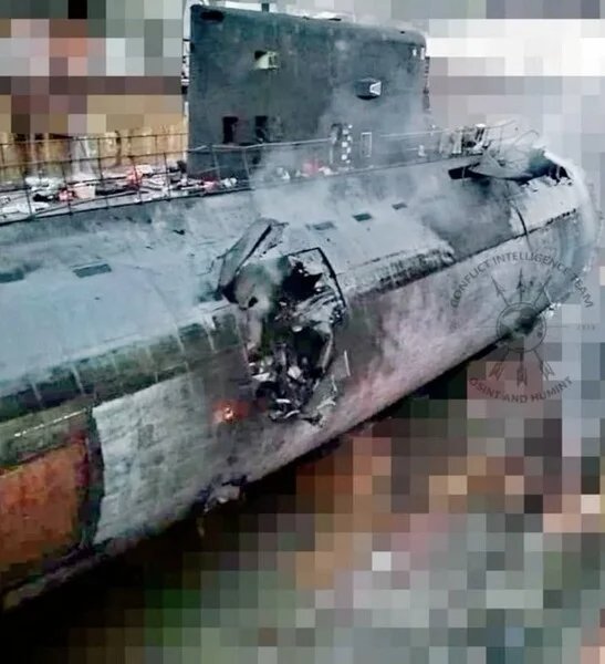Photo: Damage suffered during the 13 September attack on the Sevastopol Shipyard