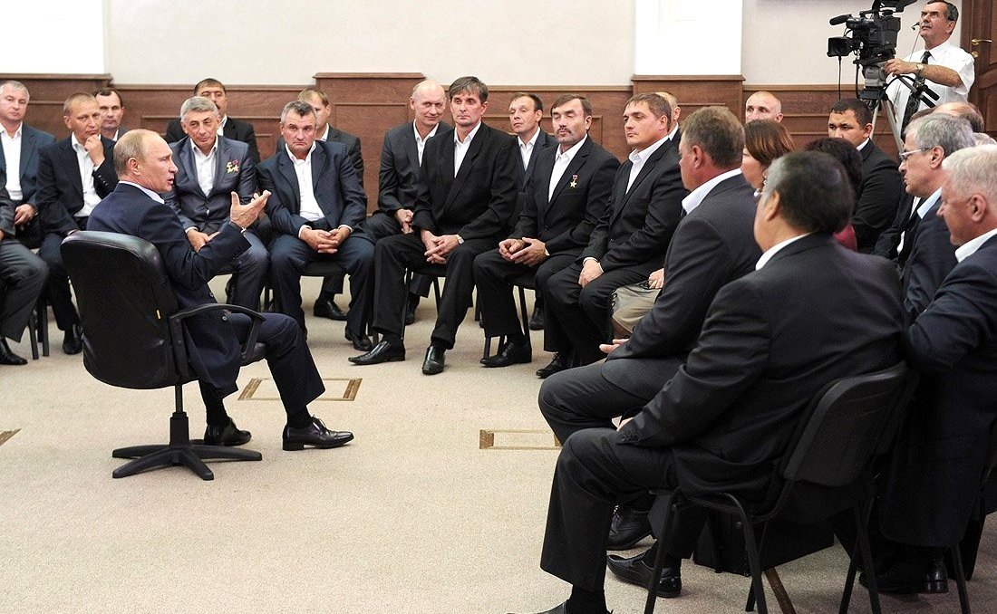 Владимир Путин на встрече с шахтёрами Кемеровской области. Фото: Kremlin.ru