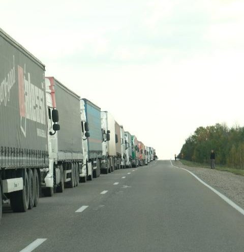 Очередь из фур на границе Казахстана и России. Фото: Минтранс Казахстана