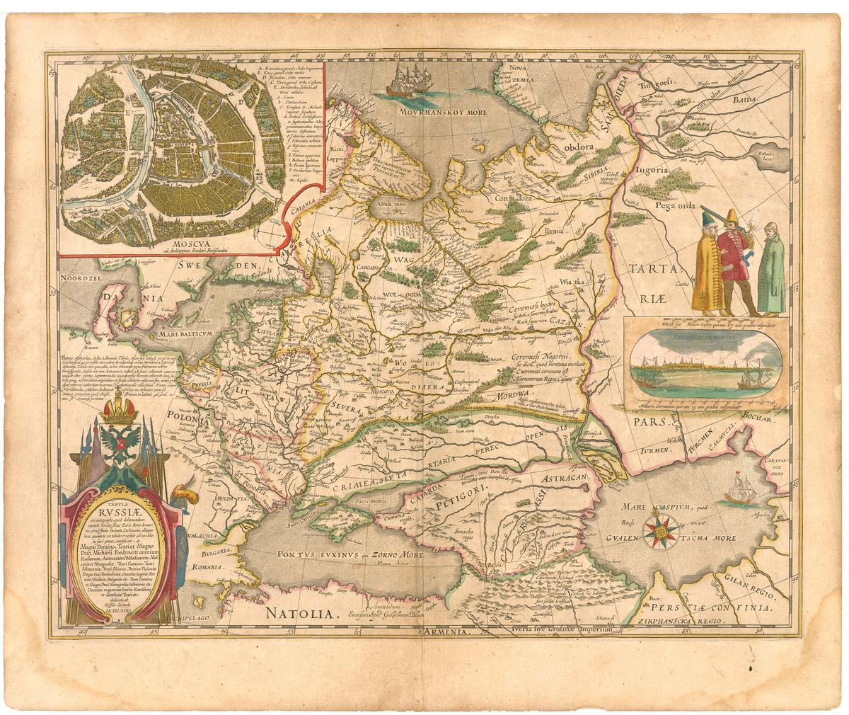 Карта 1645 года из «Космографии Блау». Источник: Wikimedia