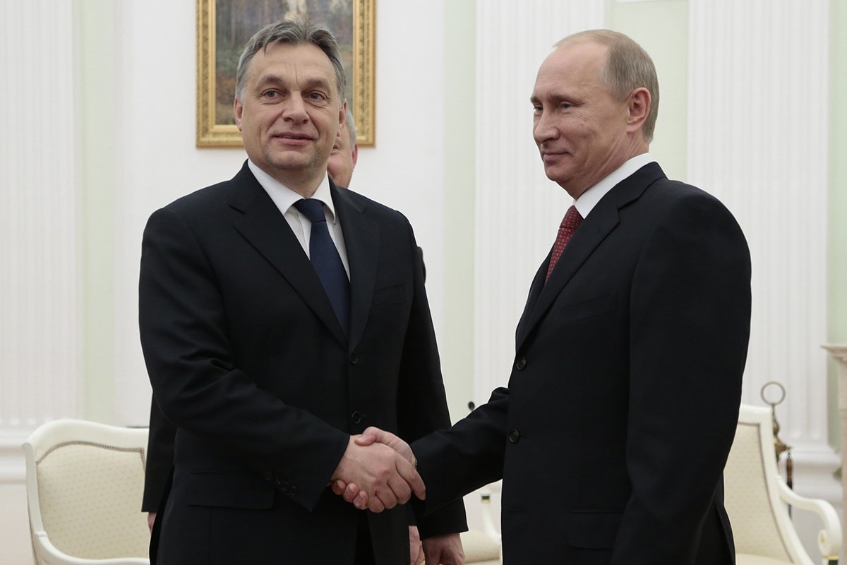 Владимир Путин и Виктор Орбан во время встречи в Кремле в Москве, 31 января 2013 года. Фото: Иван Секретарев / Pool / EPA