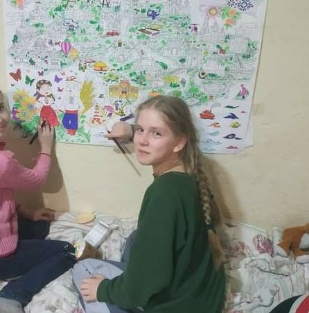 Карта Украины, нарисованная детьми. Фото из личного архива
