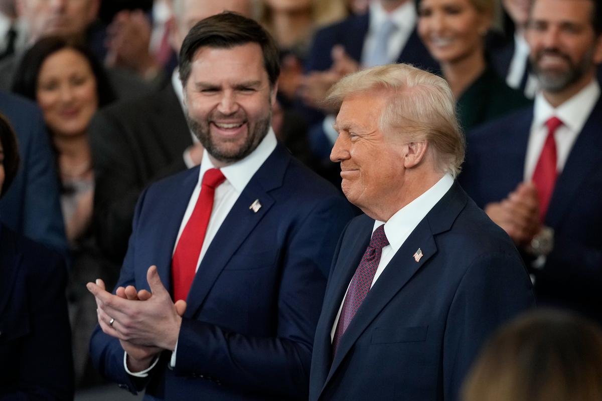 US President Donald Trump and US Vice President JD Vance during the inauguration ceremony in Washington, DC, 20 January 2025. Photo: EPA-EFE / JULIA DEMAREE NIKHINSON / POOL