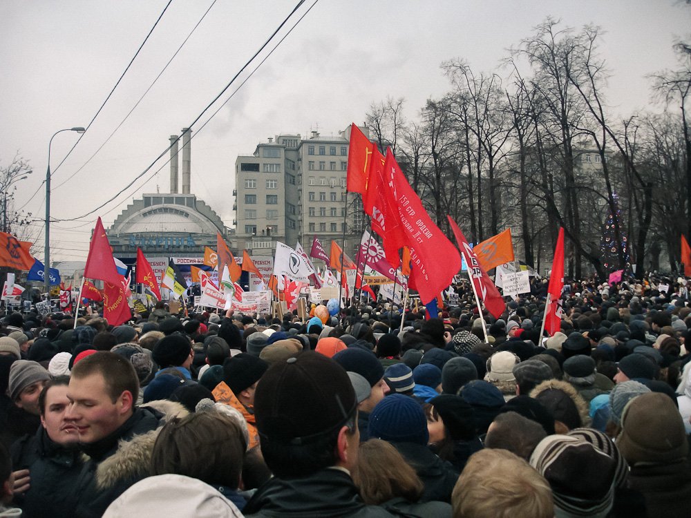 Rally in Bolotnaya Square in Moscow, 2011. Photo:  Wikimedia Commons , CC BY-SA 3.0