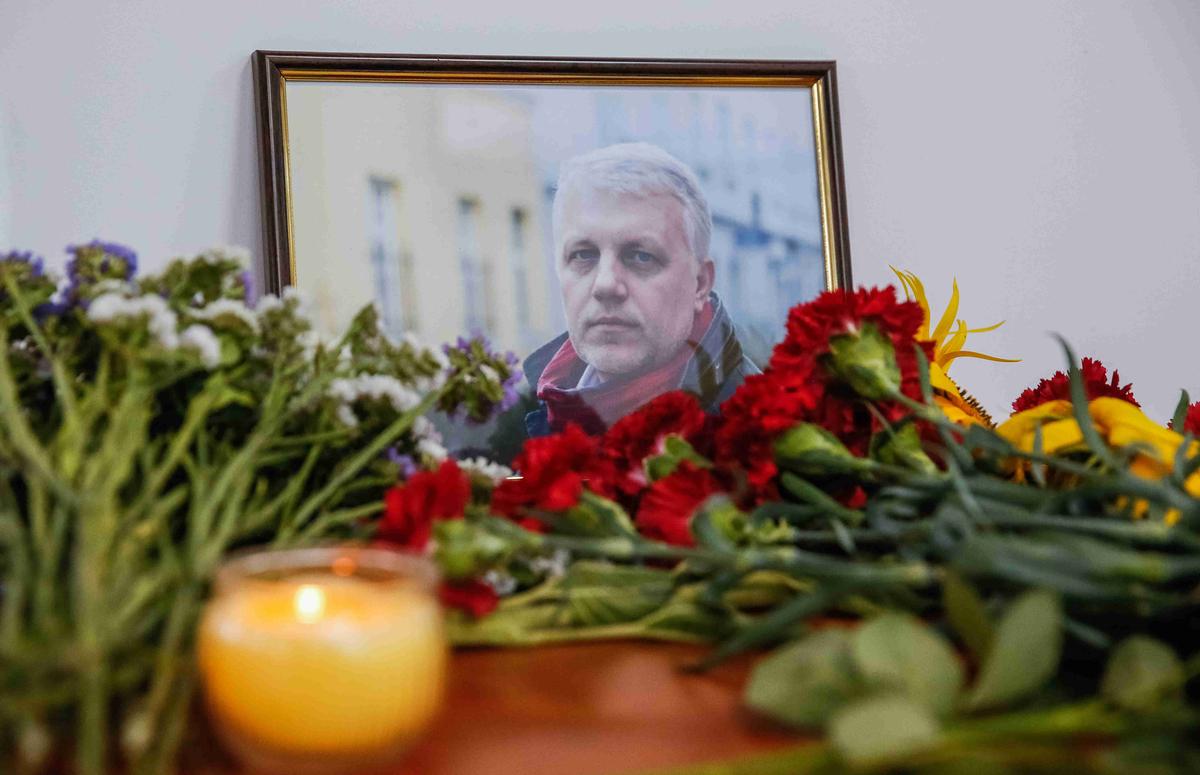 Погибший в 2016 году Павел Шеремет. Фото: EPA / ROMAN PILIPEY