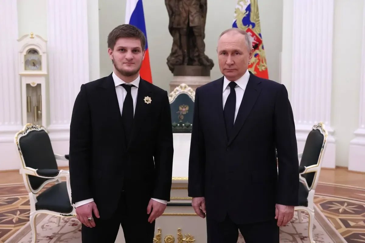 Akhmat Kadyrov meets with Vladimir Putin at the Kremlin in March 2023. Photo: Kadyrov_95 / Telegram