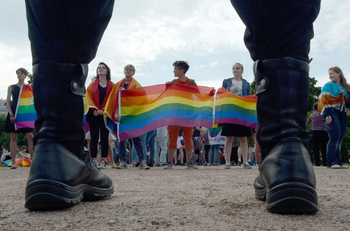 LGBT activists rally at St. Petersburg Pride, 12 August 2017. Photo: Olga Maltseva / AFP / Scanpix / LETA