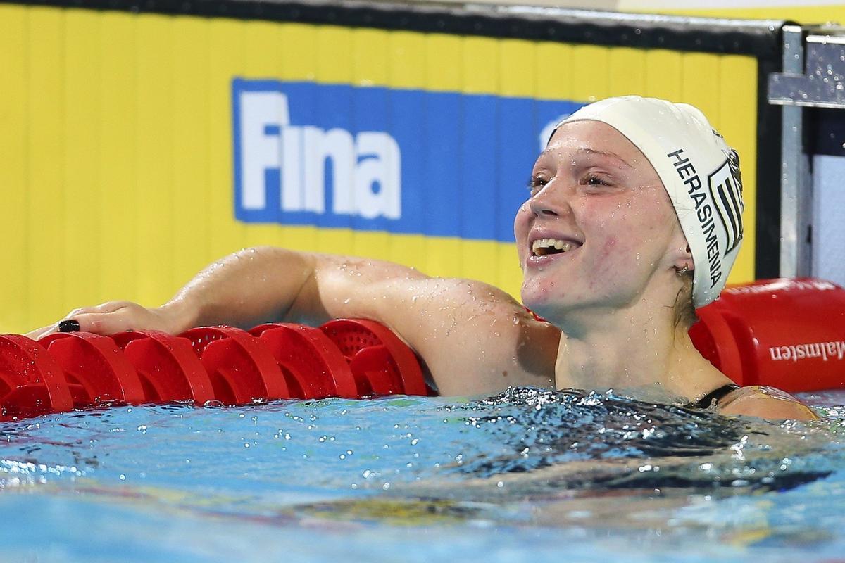 Александра Герасименя на Чемпионате мира по плаванию в Турции, 2012 год. Фото: EPA / VALDRIN XHEMAJ