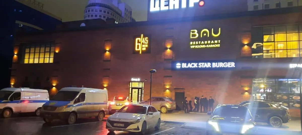 The BAU restaurant in Astana on the night of Saltanat’s murder. Photo:  tengrinews  / Telegram