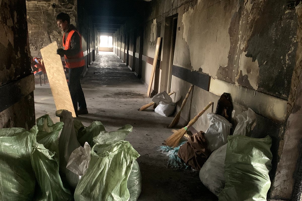 Так выглядит отделение ишемической болезни сердца после удара дрона. Фото: Ольга Мусафирова