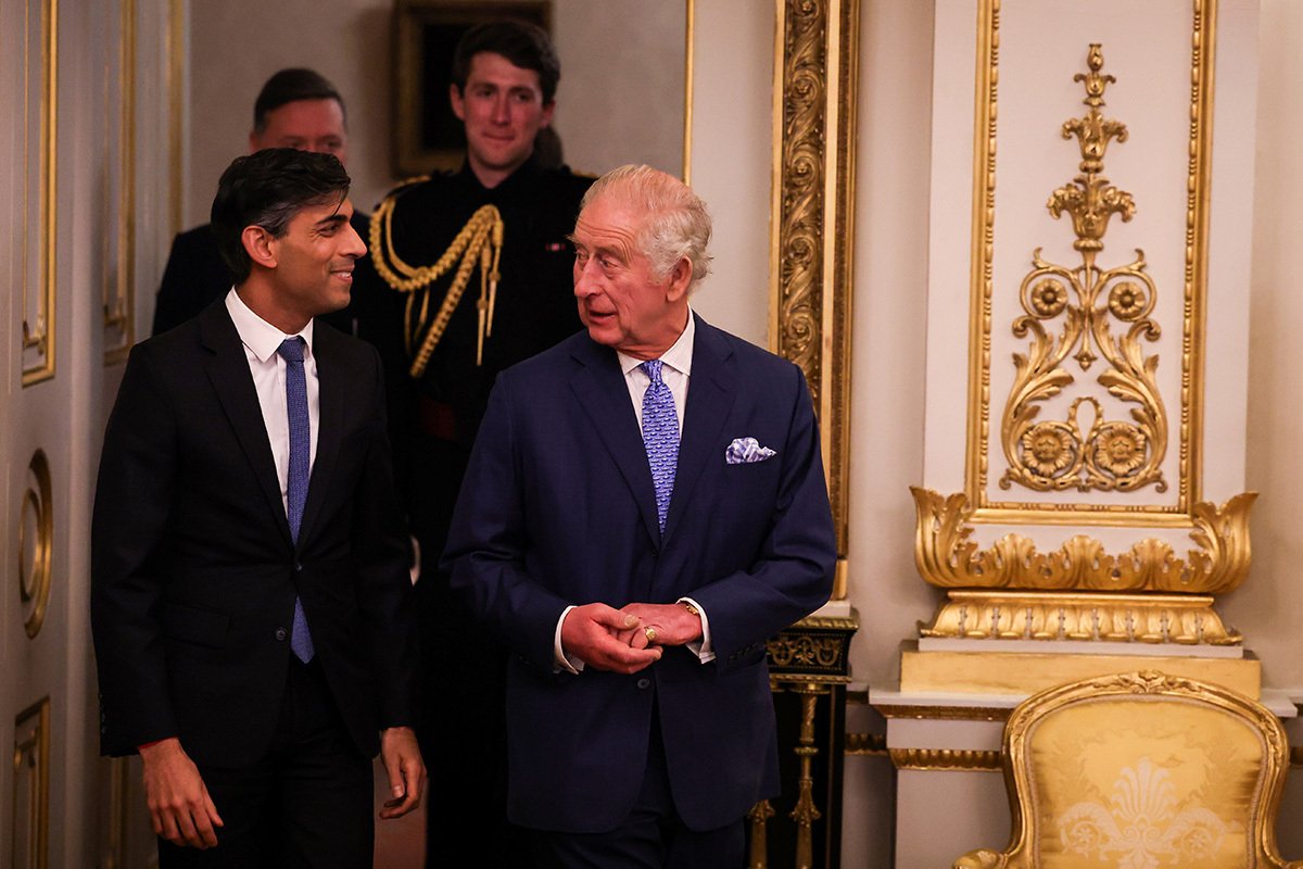 С премьер-министром Великобритании Риши Сунаком. Фото: Daniel Leal / WPA Pool / Getty Images