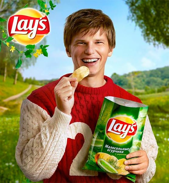 Lay’s ad with Russian football player Andrey Arshavin. Photo: PepsiCo