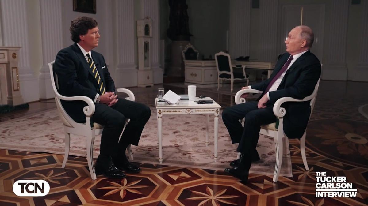 Путин дал интервью любимцу российской пропаганды Такеру Карлсону