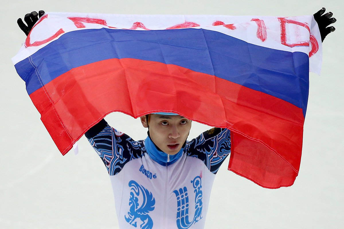 Виктор Ан на Олимпийских играх в Сочи, 21 февраля 2014 года. Фото: How Hwee Young / EPA