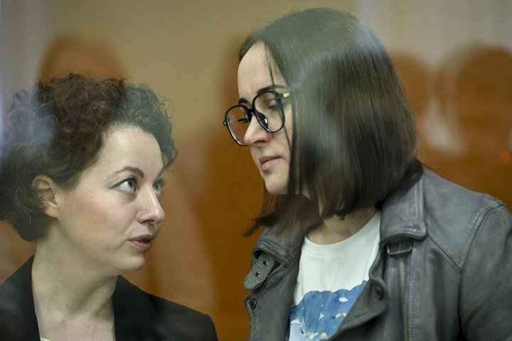 Berkovich and Petriychuk at trial proceedings in May 2024. Photo: Alexander Nemenov / AFP / Scanpix / Leta