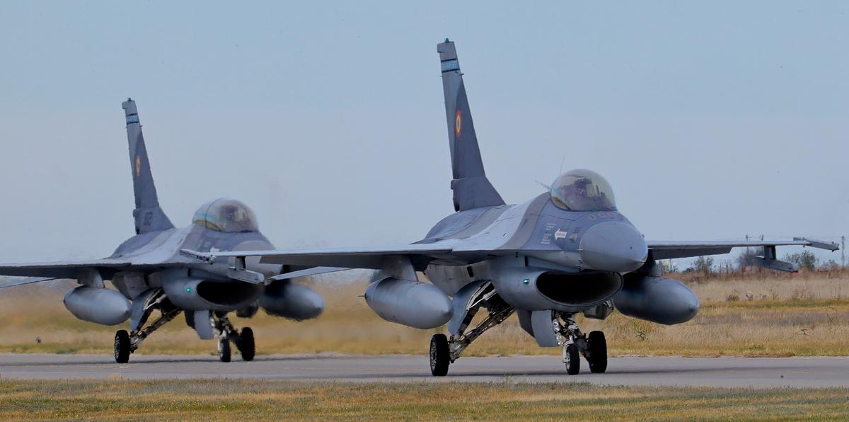 The opening ceremony of the European F-16 Training Center, at the 86th Air Base in Borcea, Romania, 13 November 2023. Photo: EPA-EFE / Robert Ghement