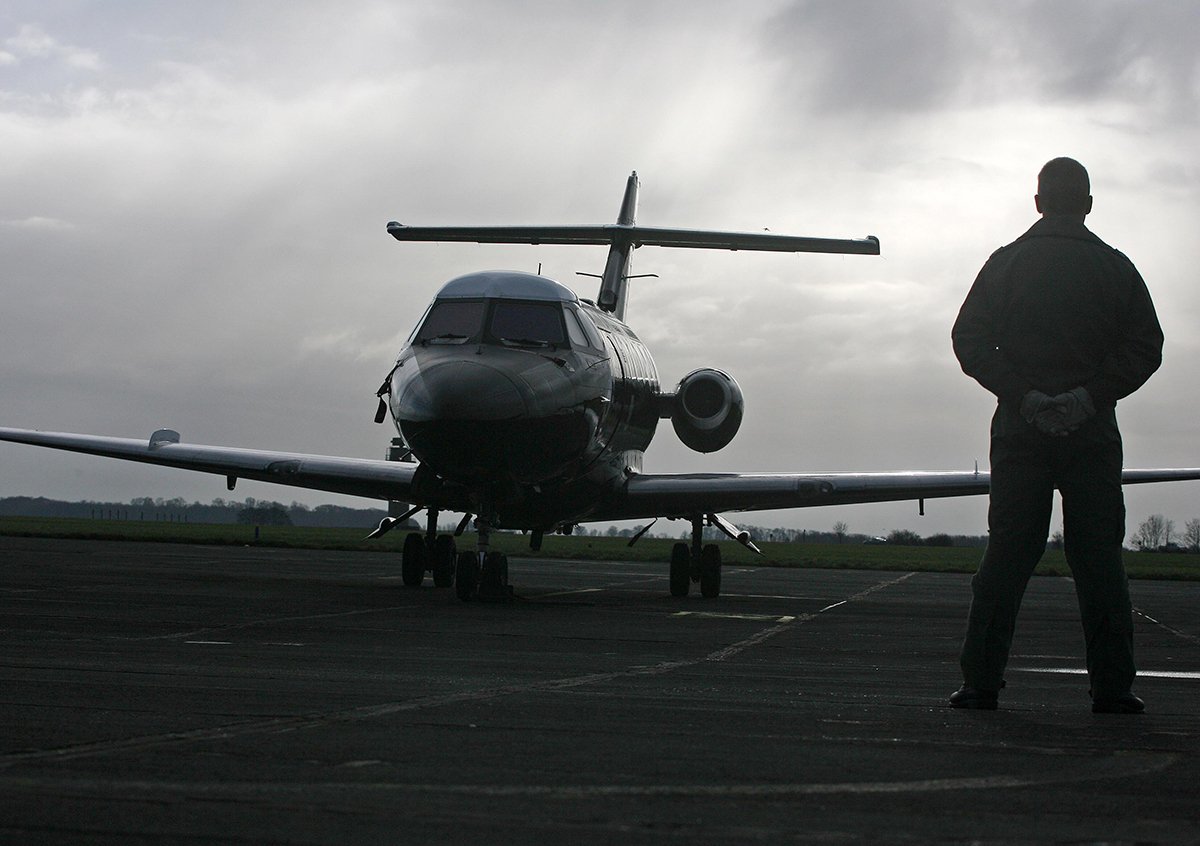 Учебно-навигационный самолет Hawker Siddeley Dominie T1 Королевских ВВС Великобритании, Линкольншир, Великобритания, 20 января 2011 года. Фото: Lindsey Parnaby / EPA